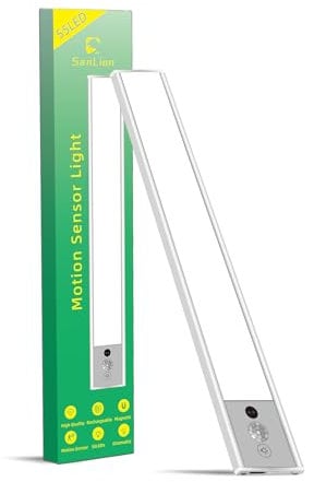 SANLION 30CM Under Cabinet Kitchen Lights, Motion Sensor Lights Indoor,USB Rechargeable Battery Operated, 3 Light Modes and 3 Color Temperature for Kitchen,Wardrobe and Cupboard