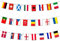 Banderines, 24 banderas de campeonato de fútbol, bandera de tela de la Copa Europea, tabla de pared de banderas de países, para concurso de equipos olímpicos, decoración de calle de jardín (14 x 21