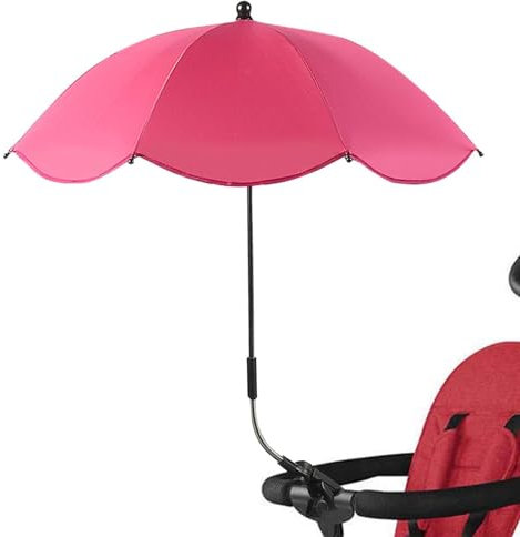 Genérico 78cm Sombrilla Carrito Bebe Portátil, Parasol Carro Bebe Con Clip Ajustable Rotación 360 °, Clip De Protección UV En El Cochecito De Paraguas Acoplable, Sombrilla Carro Bebe