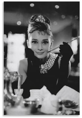 Fashion Series Vanity Fair Audrey Hepburn Poster Dekorative Malerei Leinwand Wandkunst Wohnzimmer Poster Schlafzimmer Malerei,Wandkunst Bilddruck Moderne Familienzimmer Dekor 12x18inch(30x45cm)