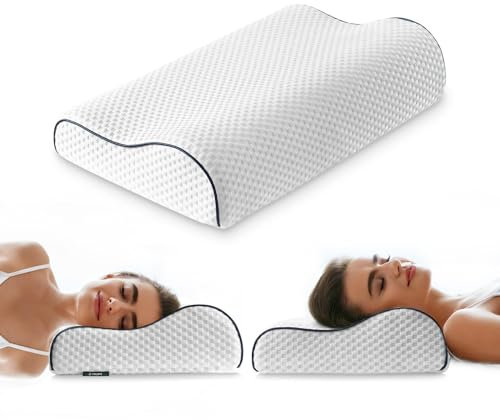 Z-hom Nackenstützkissen, Memory Foam Kissen, Seitenschläferkissen, Ergonomisches Kopfkissen Antischnarchkissen,Orthopädisches Schlafkissen, Abnehmbarer Bezug (49 x 30 x 7/10 cm)