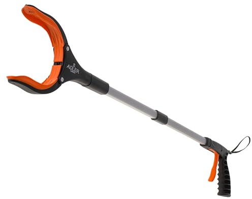 Greifzange 81 cm, Greifzange für Senioren, Greifzange für Müll Robuste Aluminiumlegierung, Ergonomischer Griff, Drehbare Zange, Tragfähigkeit 1 kg, Zusammenklappbar, Haus und Garten, AD6804