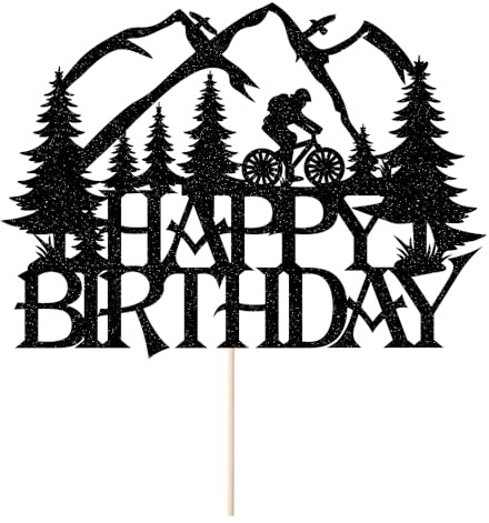 Sleyberoy Mountain Biking bike Cake Topper-Jungle adventure Sports Themed/Birthday Party Cake Decoration (mountain bike)