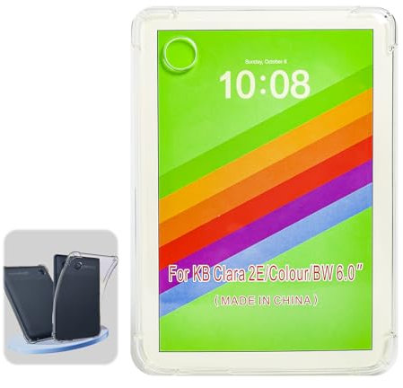 Coque Transparente Ultra-Mince en TPU pour Kobo Clara Color et Kobo Clara BW, Étui de Protection Léger, Antichoc et Anti-Rayures - Housse Souple et Durable - Transparent, Forte résistance aux Chutes