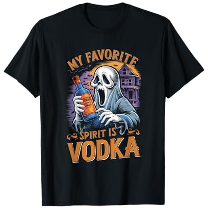 My Favorite Spirit Is Vodka Ghost Halloween Vodka T-Shirt