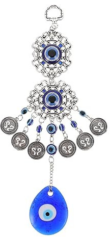 GARVALON Böser Blick-anhänger Aus Legierung Und Glas Detaillierte Verarbeitung Leicht Und Tragbar Für Wand Und Fensterdekoration