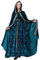 Damen Mittelalterliche Kleid mit Trompetenärmel Mittelalter Party Kostüm Maxikleid Gothic Kostüm Damen Gothic Damen Vintage Kleider Geschenke Für Frauen Mode
