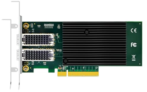 GLOTRENDS ST7218 2-Port 10Gb SFP+ Ethernet Netzwerkkarte mit Intel X710 Controller, PCIE 3.0 X8 Schnittstelle, Unterstützt Windows 11/10/Windows Server/Linux/ESX/VMware ESXi(Unterstützt Nicht Mac OS)