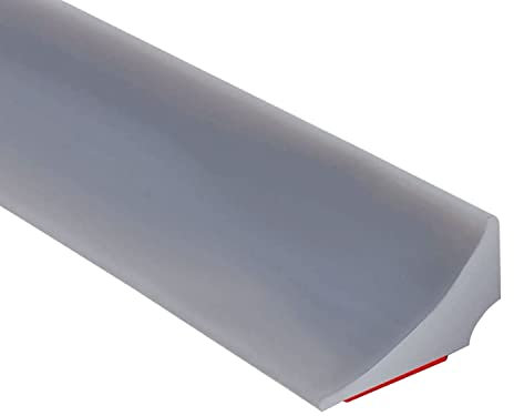 Silicone Wet Room Floor Barrier, Bathroom Shower Threshold Water Barrier, Shower Tray Sealing Strip Splash Guard, Water Stopper for Kitchen Sink, Bath Floor (Grey, 39 Inch/1M)