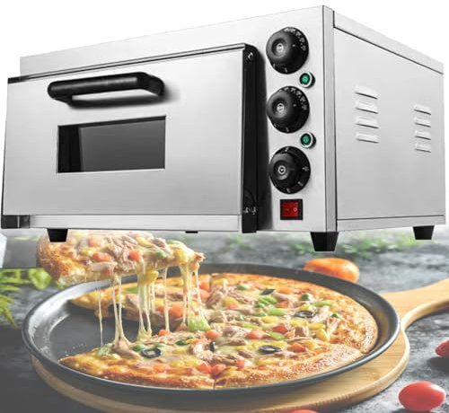 Single/Double Kitchen Oven,Indoor Pizza Maker,Commercial Pizza Drawer Toaster Oven,Stainless Steel Electric Pizza Oven,for Restaurant Home,SingleLayer