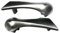Partsline Poignées Intérieures Chromées de Portes Avant Gauche ET Avant Droite compatible avec Megane 2 (2002-2009) - 7701476922