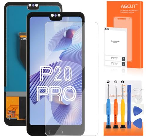 AGCUT Pantalla LCD para Huawei P20 Pro, pantalla de repuesto para Huawei P20pro CLT-L09 L29 de 6,1 pulgadas, pantalla LCD táctil, panel de cristal digitalizador, juego completo con pieza de reparación