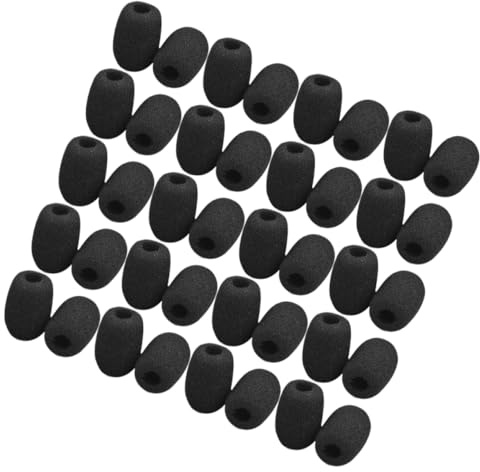 JOINPAYA 50 pezzi Coprimicrofono Schiuma per Cuffie e Microfoni Riduzione Rumore Compatibile Facile da Mantenere Adatto per Conferenze e Pubbliche Esibizioni