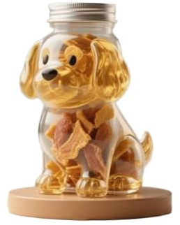 Generisch Candy Jar and Biscuit Jar, Airtight Ceramic Container with Silicone Lid, for Dog Treats, Biscuits, Sweets, Coffee Capsules, for Kitchen and Pet Friends (C)