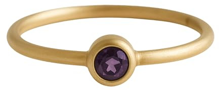 Sophia Rose Jewellery Granat Ring Damen 585 Gold 14kt Gelbgold | Rhodolith Edelstein Größe 18.2 (US 8), natürlicher Geburtsstein Januar, Geburtstagsgeschenk handgefertigt für Frauen