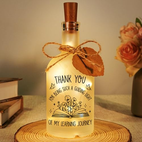Regalo de agradecimiento para mujeres, regalos de agradecimiento para profesores, luces nocturnas, luces de botella, regalo para profesores, regalos de agradecimiento para mentores, asistente de