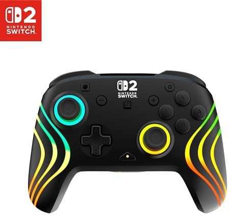 Turtle Beach Afterglow Nero Controller da gaming RGB wireless con licenza ufficiale per Nintendo Switch 2