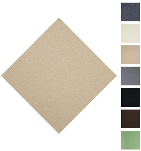 ZOWZOW 20 Stück Haftung Teppichfliesen – 30x30 cm Bodenfliesen ohne Kleber, einfach zu verlegen, rutschfest, DIY Verlegefliesen Khaki