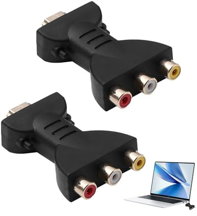 TASSFROO 2 adaptadores HDMI a 3RCA, adaptador AV a HDMI 1080P Mini Compuesto Video Audio Converter Splitter to AV Video Adapter für Projector Table PC Kamera Rot Weiß Gelb Schnittstelle