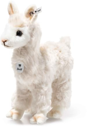 Steiff Kuscheltier Cosy Alpaka, Süßes Stofftier mit Kunststoffaugen, Kinder, Jungen & Mädchen, Plüschtier 18 cm, Weiß, 069505