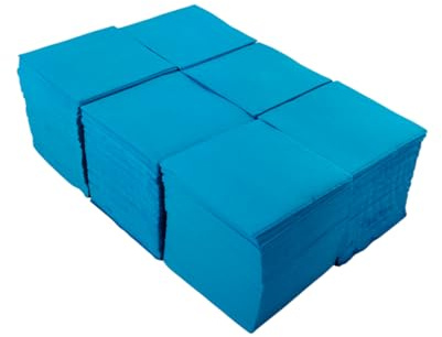 Hostelnovo - 600 Stück türkisfarbene Tischservietten - Einwegpapier - Mikropunkt - 10 x 10 cm (gefaltet) und 20 x 20 cm (aufgeklappt) - ideal für Catering-Events, Bars und Partys