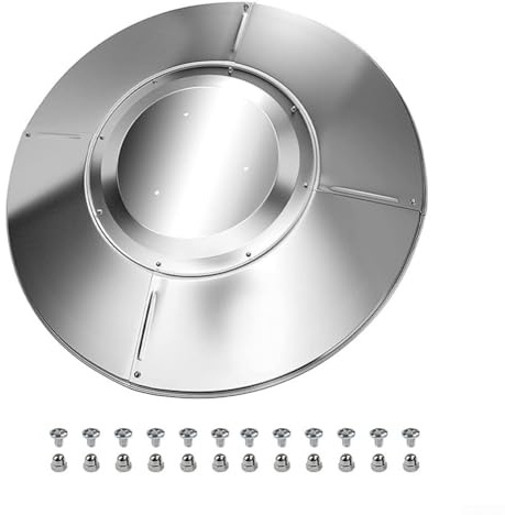 UrbanHui Aluminium-Terrassenheizungs-Reflektor-Schild, Regenschirmkuppel, Ersatz-Oberabdeckung, rostbeständiger Hitzeschutz für Gas-Propangas-Heizungen, silberfarben, 1 Packung (4 + 1)