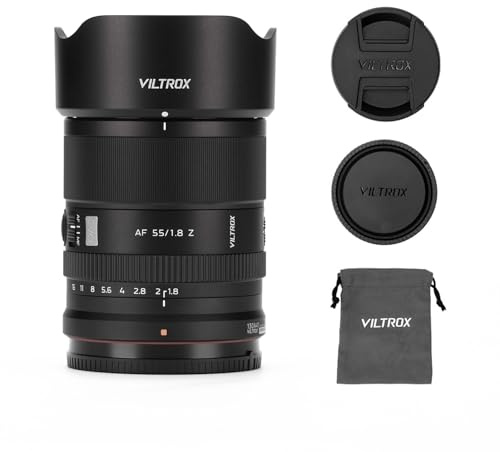 VILTROX Objectif AF 55 mm F1.8 EVO plein format pour Nikon Z Mount, design APO pour des couleurs fidèles à la nature, design compact, mise au point automatique STM rapide pour photos/vidéos, bouton Fn