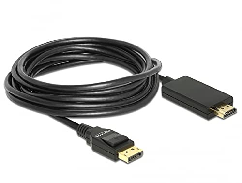 Delock Kabel DisplayPort 1.2 Stecker > High Speed HDMI-A Stecker Passiv 4K 30 Hz 5 m schwarz