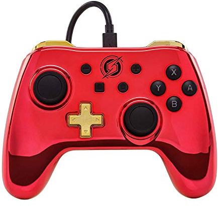 PowerA Kabelgebundener -Controller für Nintendo Switch – Chrom Metroid