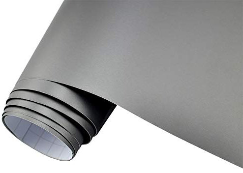 Neoxxim 5.5€/m2 Auto Folie matt - Silber metallic matt 50 x 150 cm Klebefolie Dekor Folie Möbel Folie