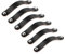 Qrity 8 Stück Leder Knöpfe Schrank Lederschlaufe Griff Möbelgriffe Leder Schrankgriffe, 96mm, Schwarz