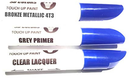 SD COLORS BRONZE METALLIC 4T3 New Touch Up Paint Pen REPAIR KIT 12ML SCRATCH CHIP BRUSH COLOR 4T3 BRONZE METALLIC (PAINT+PRIMER+LACQUER)