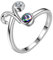 Aurora Tears Widder Ring Sternzeichen verstellbare Ringe 925 Sterling Splitter Mystic Rainbow Topaz Konstellation offener Ring Horoskop Schmuck für Frauen und Mädchen DR0087B