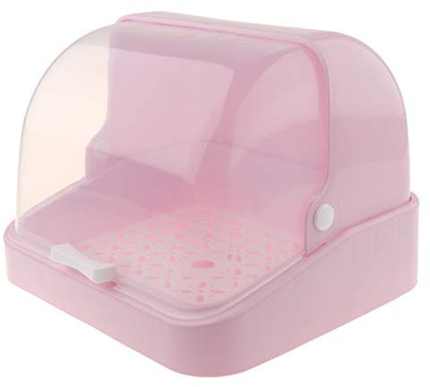 HomeDecTime Flaschenständer Babyflaschen Aufbewahrung Trockenständer Abtropfgestell für - Rosa