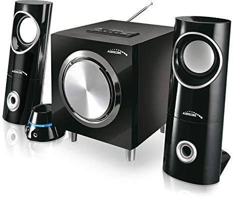 Audiocore AC790 2.1 Sistema di altoparlanti multimediali, 15 W (R.M.S.) Altoparlante subwoofer Bluetooth AUX slot scheda SD USB