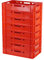 8 Stück E1 Kisten 600x400x125 mm Fleischkasten Lagerkiste Metzgerkiste in rot