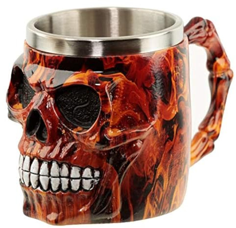 Puckator Chope Décorative Crâne - Effet Marbre de Flamme