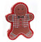 POWERHAUS24 Blechdose großer Lebkuchenmann für Plätzchen & mehr, Geschenk, Aufbewahrung, Deko, Spielzeug, ohne scharfe Kanten, lebensmittelecht, ca. 25 x 19 cm, 2 Rezepte inklusive