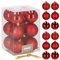 SPRINGOS Christbaumkugeln Kunstkugeln 12 Stück bruchsicher Weihnachtskugel Glitzer Matt Glanz Weihnachtsdeko Weihnachten (Rot).