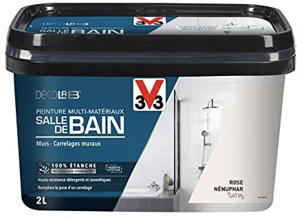 V33 Peinture Multi-Matériaux Salle de bain Deco Lab Rose nenuphar 2 L