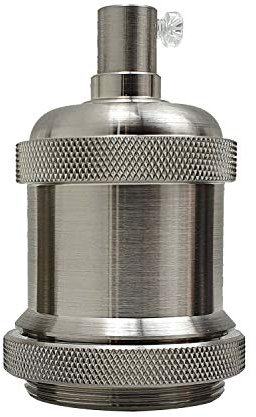 LEDSone E27 Vintage Solid Bulb Socket Ceramics Lamp Holder Edison Screw Light Bulb Socket Adapter Ideal for Vintage Edison Filament Bulbs Antique metal