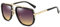 Dollger Übergroße Quadratische Sonnenbrille für Männer Frauen Pilot Shades Gold Frame Retro Brille(Schwarzer Rahmen / Farbverlauf grau-braun)