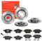 Brembo Bremsscheiben Xtra Line + Beläge Vorne + Hinten für VW Golf 6 Touran