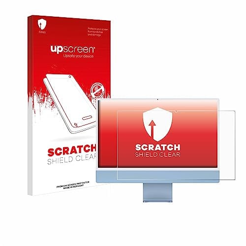 upscreen Schutzfolie für Apple iMac 24 2021-2024 – Made in Germany, Kristall-klar, Kratzschutz, Anti-Fingerprint