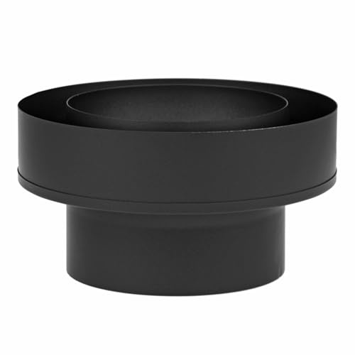 raik Rauchrohr/Ofenrohr-Übergang Coltherm 150 mm Durchmesser Doppelwandig auf Einwandig Stahlblech Schwarz SH30011501-sw