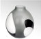 Lambert - Vase, Blumenvase - Morandi - Glas - Farbe: schwarz, weiß, grau - (ØxH) 29,5 x 33,5 cm