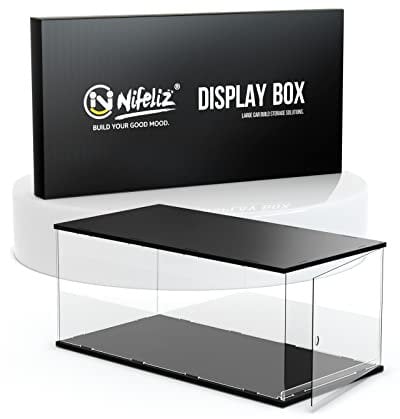 Nifeliz Acrylic Display Box for Large Model Cars, Building Toy Car Organizer and Storage, Clear, 25.2 x 13 inches