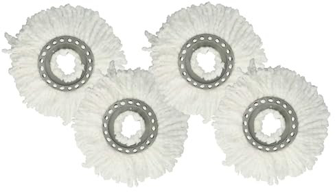 vhbw 4X Cabezal fregona reemplaza Leifheit 52094 para fregona - Repuesto, Microfibra, Blanco