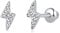 Mädchen Ohrringe 925 Sterling Silber Post Hypoallergene Schraubverschluss mit Sicherheit ohrstecker versch Ohrringe für Kinder Mädchen Damen Schmuck (Blitz)