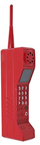 Retro Brick Handy Ornament, Vintage Handy Modell, Simulation Requisiten Stilisierte Ornamente, Cosplay Handy Modell Requisiten für Party Thema Dekoration Zubehör(Rot)